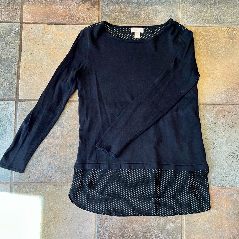 Long sleeve black blouse